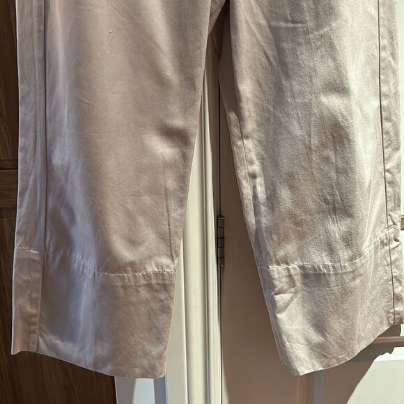 SSENSE S Maxmara beige pleated wide leg crop pants 4 small - Picture 5 of 16